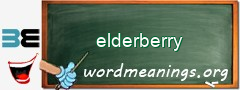 WordMeaning blackboard for elderberry